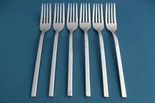 6 Salad Forks Villeroy & Boch NEW WAVE 18/10 Stainless Indonesia NEW 7 1/4"