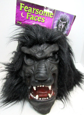 RARE Fun World Easter Unlimited FEARSOME FACES Mask Monster Werewolf Halloween