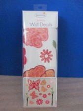 SUMMER 30 Decorative JULIETTE WALL DECALS Self-Stick FLOWERS BUTTERFLIES NIB