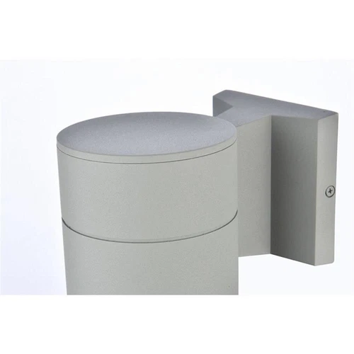 Living District Raine 1-Light Modern Aluminum Outdoor Wall Light - Silver - Picture 6 of 6