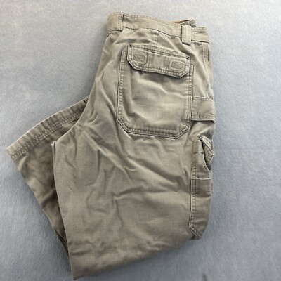 Duluth Trading Co Mens Cargo Work Pants Size 40x28 Carpenter Tan