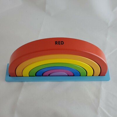 Rainbow Toy Jack Rabbit Creations Magical Wooden Puzzle Stack