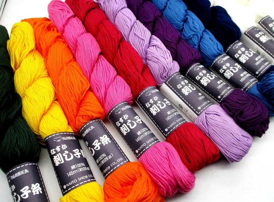NASKA Japanese SASHIKO Embroidery Thread 15  Colors 145m - Image 3 of 4