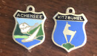Vintage Achensee & Kitzbuhel 900 Silver Enamel Bracelet Travel Charm Lot — photo 1