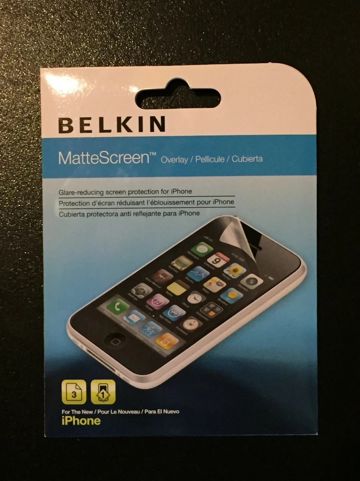 New Two Overlays Belkin MattScreen Overlay Screen Protection for iPhone 4 4s - Image 2 of 3
