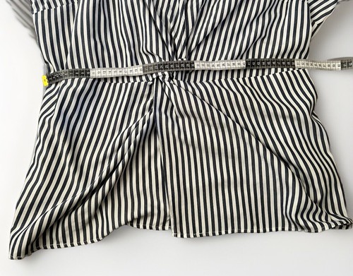 Lovely City Chic Open Shoulder Long Sleeve Shirt Dress-Blue & White Stripe-XL - Picture 6 of 10