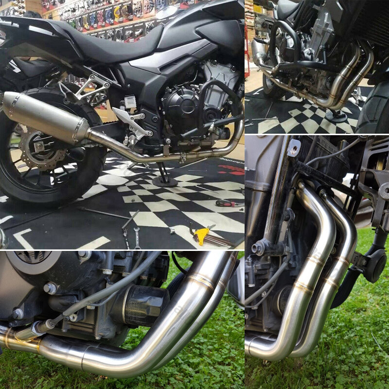 51mm Motorcycle Exhaust Muffler Tips For Honda CBR500R CB500X/F 2018-2023 - Stainless Steel
