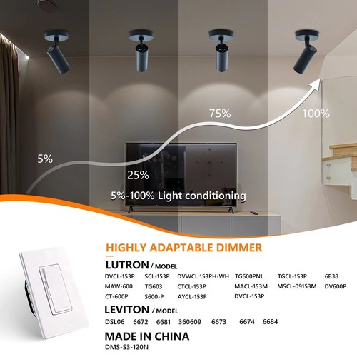 Spotlight 3 Pack 12W Spot Light Indoor 5CCT 2700K-6000K Selectable Dimmable L... - Picture 4 of 7