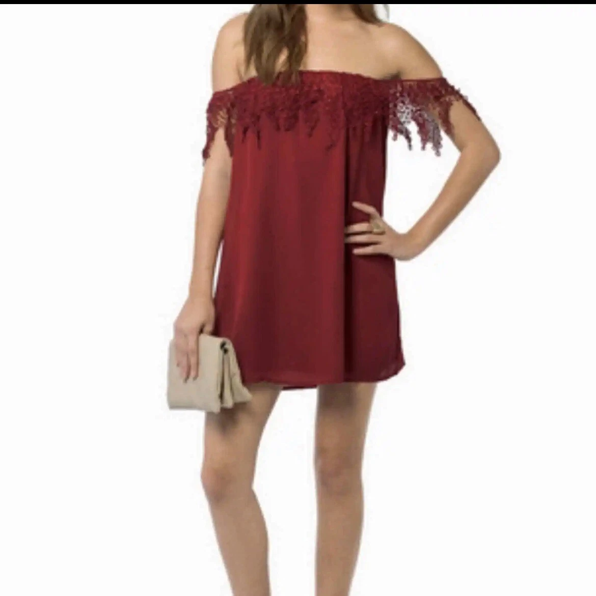 Tobi 2025 burgundy dress