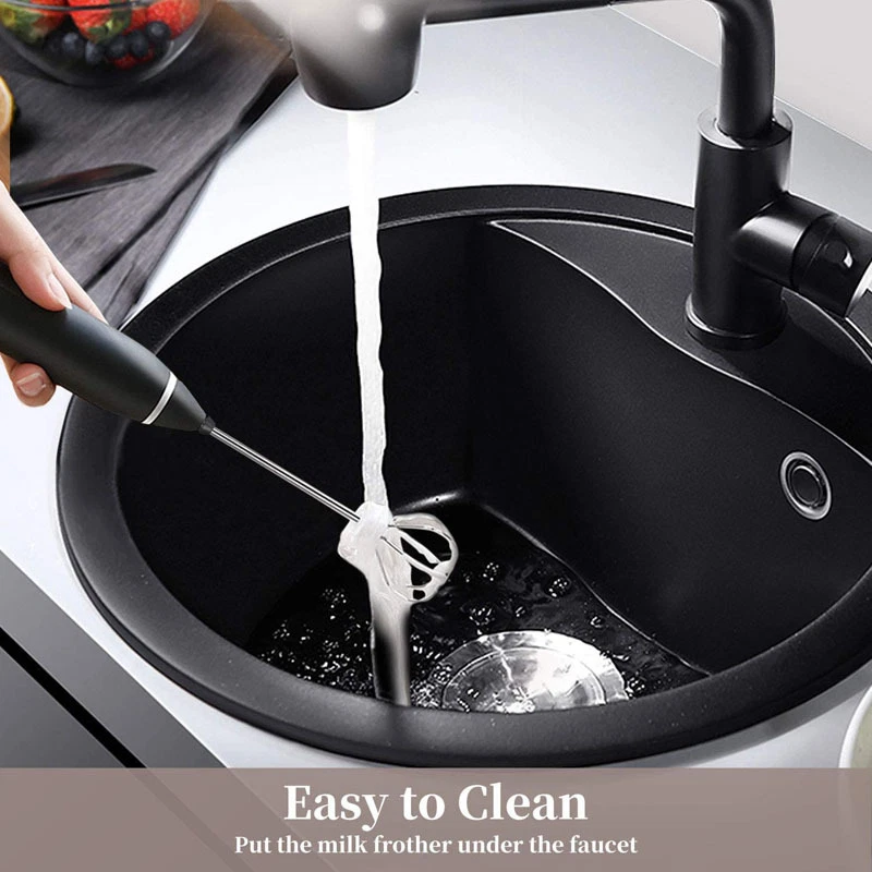 Milk Frother Electric Egg Beater USB Charging Mixer for Coffee Drink Portable