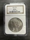 1923 NGC MS 64 Peace Silver Dollar United States of America $1 Coin -D35