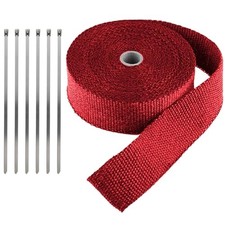 Exhaust Heat Wrap 2" x 16 Feet Motorcycle Exhaust Header 2 Inch X 16 Feet Red