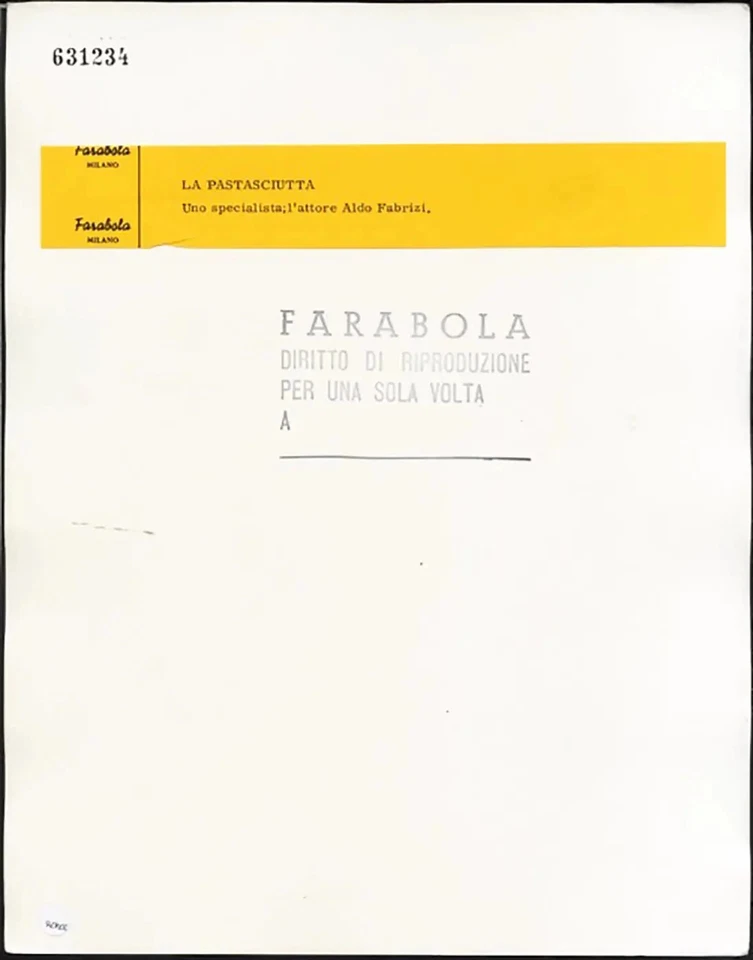 Foto vintage Aldo Fabrizi e la pastasciutta anni 60 Ft 37476 - Stampa 24x30 cm - Immagine 2 di 2