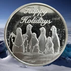 2002 Happy Holidays Limited Edition SILVER .999 Fine 1 Oz Silver V2 ⭐703⭐