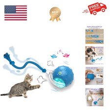 Interactive Cat Toys Ball for Indoor Cats Fast Rolling on Carpet, Chirping  ...