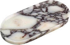 Real Marble Tray Bathroom Oval Marble Vanity Tray Perfume Jewelry Towel