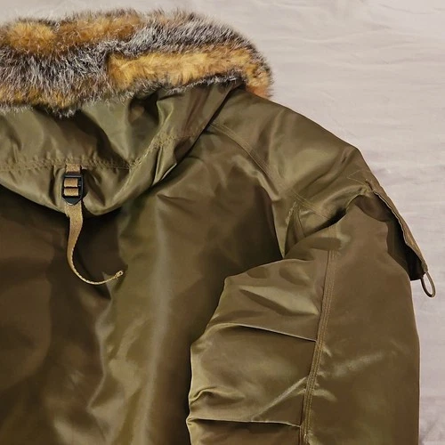 Vintage Y2k GAP Hooded Parka Snorkel Men's L Army Green image 12