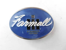FARMALL IH INTERNATIONAL HARVESTER BLUE ENAMEL BELT BUCKLE SPEC CAST NEW RARE