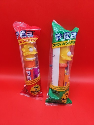 #ad Pez Candy Dispenser Bart Simpson and Lisa Simpson Brand New Factory Sealed $10.99