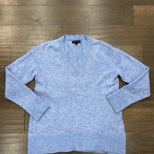 Banana Republic Pullover immergrün blau V-Ausschnitt 100 % Merinowolle Medium
