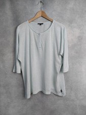 OSKA TOP SIZE 0, UK 8 FITS BIG. PALE MINT BATWING LINEN HEMP/COTTON SUMMER TOP