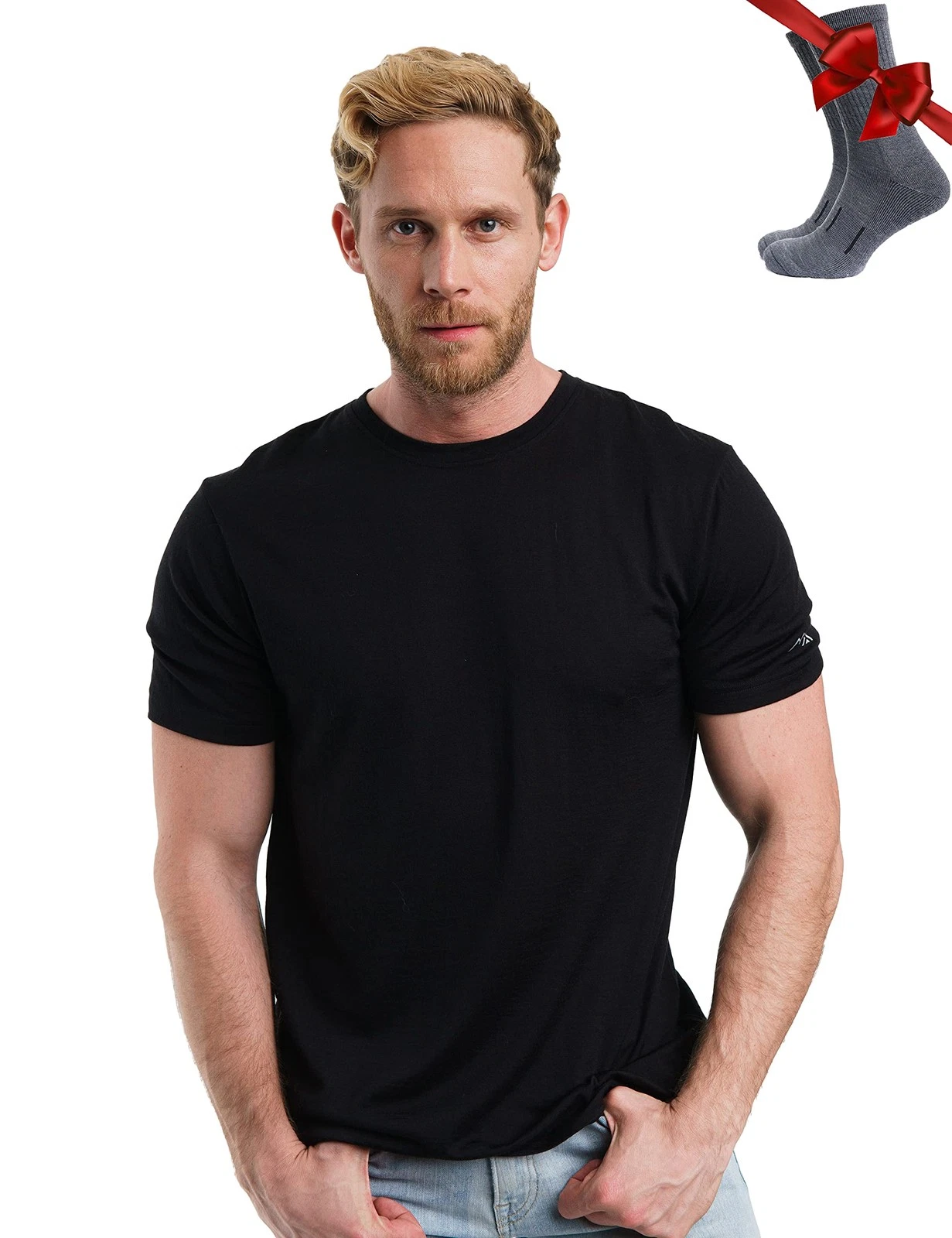Merino Wool T-Shirt Mens - Merino Wool Undershirt Thermal Shirt for Men and H...