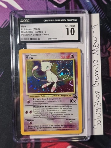 Pokemon Mew #9 Holo Black Star Promo Card CGC 10 Gem Mint