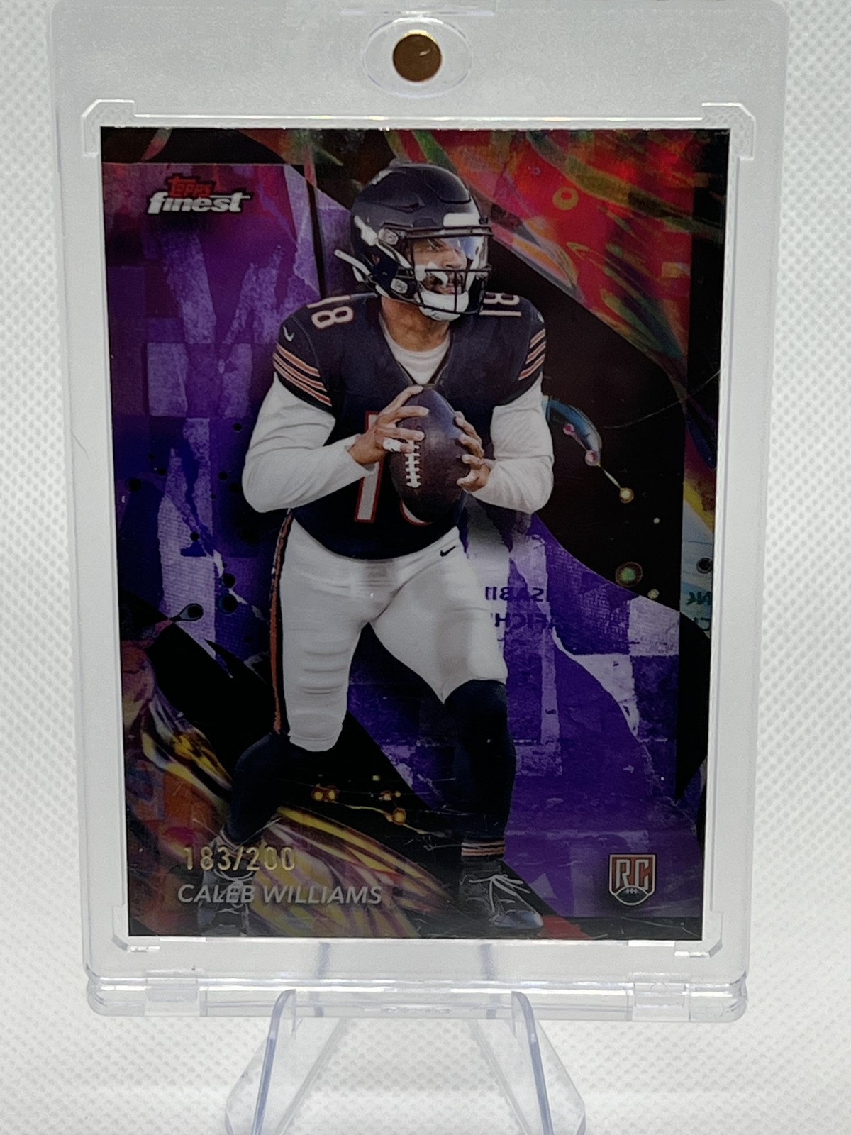 2024 Topps Finest - Uncommon Caleb Williams #161 Purple Refractor /200 (RC)
