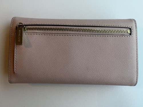 Michael Kors Jet Set Travel Large hellrosa dreifach faltbare Damen-Geldbörse Leder - Bild 3 von 8