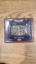 Triumph Motorcycle Union Jack Metal Belt Buckle Gold Silver Interchangeable
