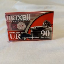 Maxwell UR 90 Minute Blank Audio Cassette Tapes Normal Bias New Sealed