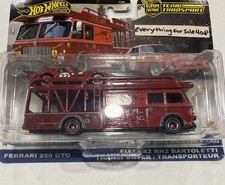 Hot Wheels Premium Team Transport Ferrari 250 GTO Fiat 642 RN2 Bartoletti NIB 