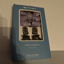 Men's clip-on suspenders and Bow Tie Retro Steampunk Costume Tux Prom Purple