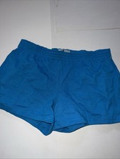 Soffe Womens Cheerleading Dance Gym Cheer Low Rise Cotton Shorts Blue Sz S NEW