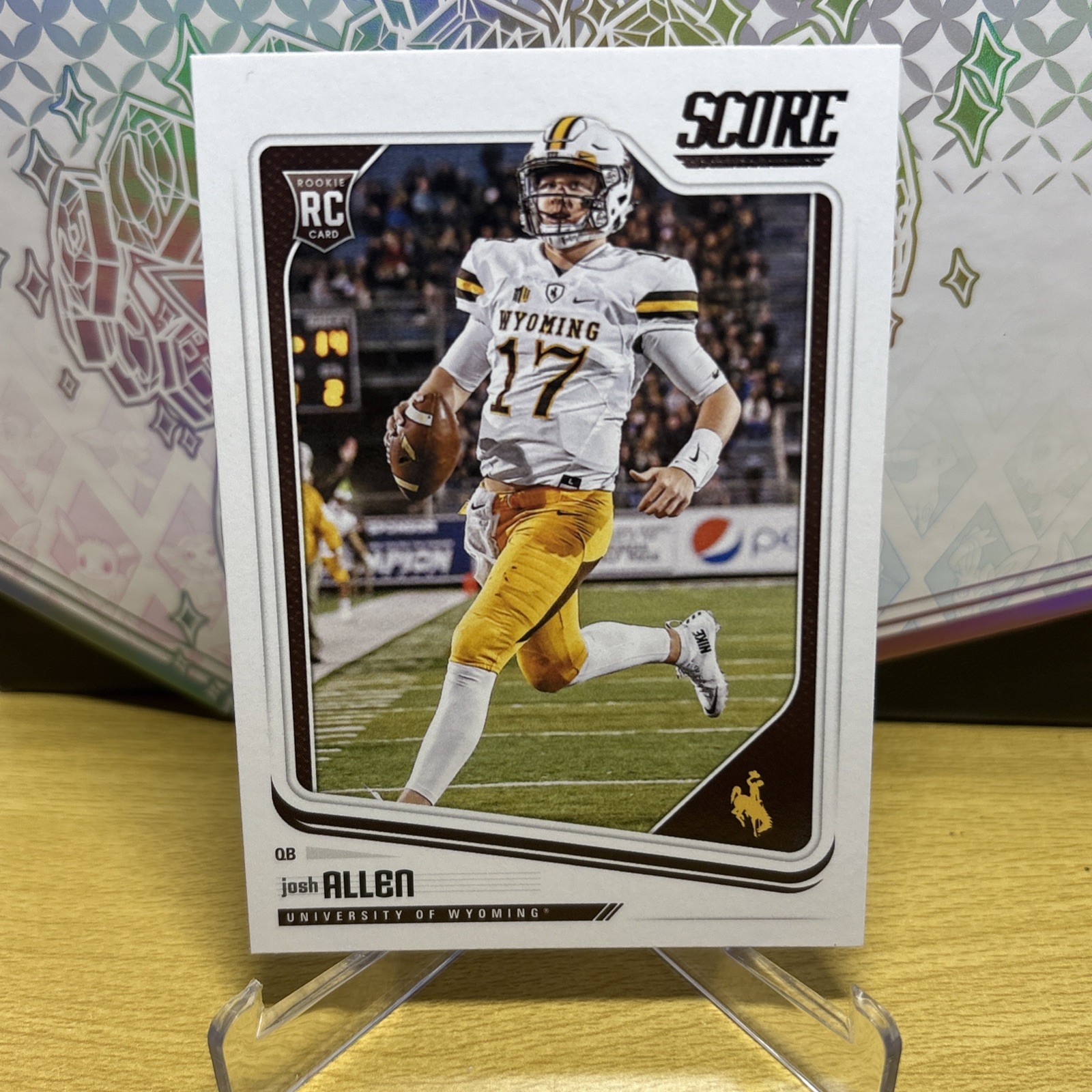 2018 Score Football #350 Josh Allen Rookie Card Wyoming Cowboys Buffalo Bills RC