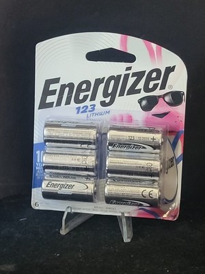 Energizer 123 CR123A Batteries Lithium 3v Battery 6 Pack Exp. 12/2035 New Sealed