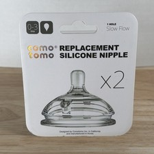 Como Tomo Silicone Replacement Nipples 2 Pak Slow Flow 0-3 Months - NIB