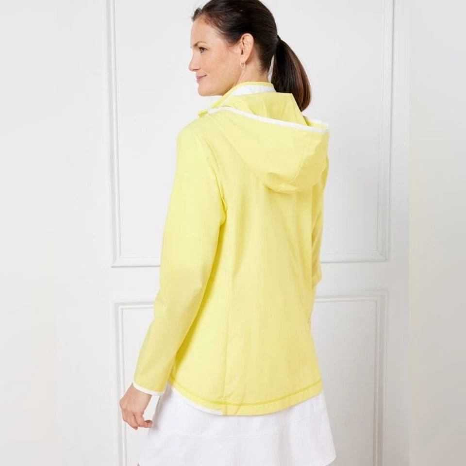 Pullover T by Talbots Nuevo Talla XL Amarillo Media Cremallera Anorak Resistente al Agua Defecto Foto 2 de 4