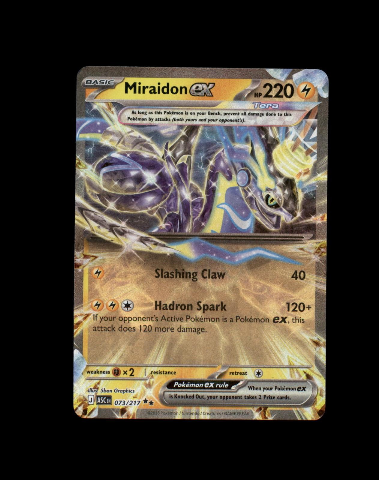 Miraidon ex 073/217 Double Rare Ascended Heroes Pokemon Holo Near Mint