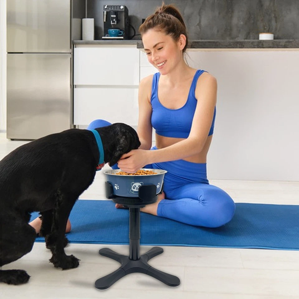 Hundenapfständer, verstellbar, einzelner Futternapfständer für Hunde, hochkla - Bild 2 von 4