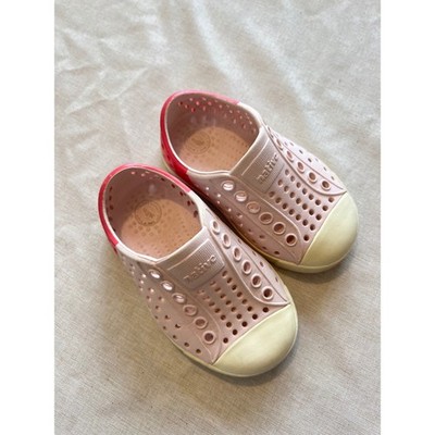Native Jefferson Kids Shell Pink Fuchsia Water Shoes Slip On Sneakers Size C4