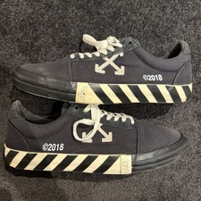 OFF WHITE Vulcanized Used Black Canvas Mens S...