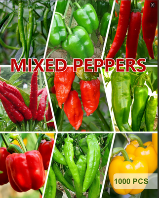 #ad 1000pcs Premium Pepper Seeds Mix Bulk Sweet amp; Hot Spicy Home Garden Planting $4.99