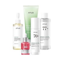 Anua 5-Piece Set: Cleanser + Toner + Cleansin...