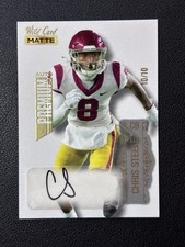 2022 Wild Card Matte Chris Steele Auto White/Gold Foil Rookie RC /10. rookie card picture