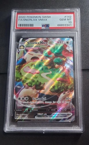 Snorlax VMAX 142/202 SWSH01 Sword & Shield PSA Gem Mint 10