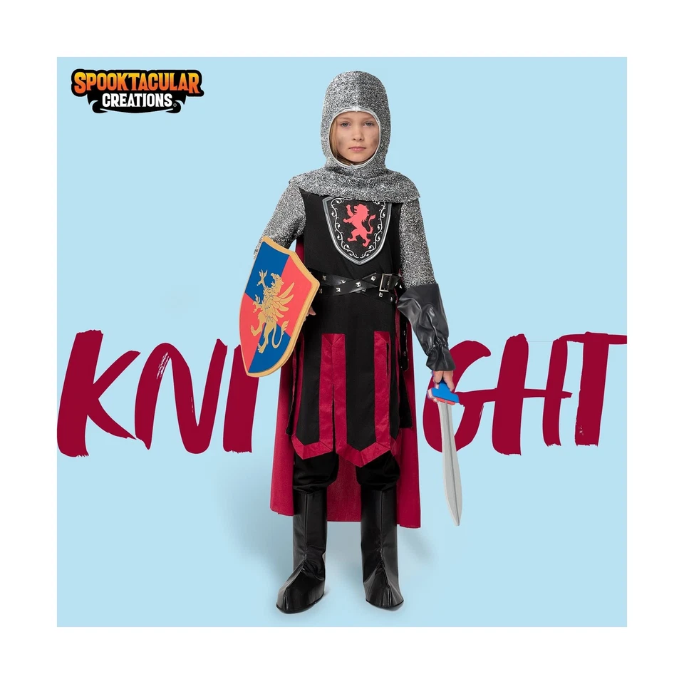 Disfraz de Caballero Medieval Spooktacular Creations para Niños, Niños Drago... Envío Rápido Foto 2 de 4