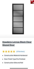 Door Black Internal Glazes Critall Style Brand New