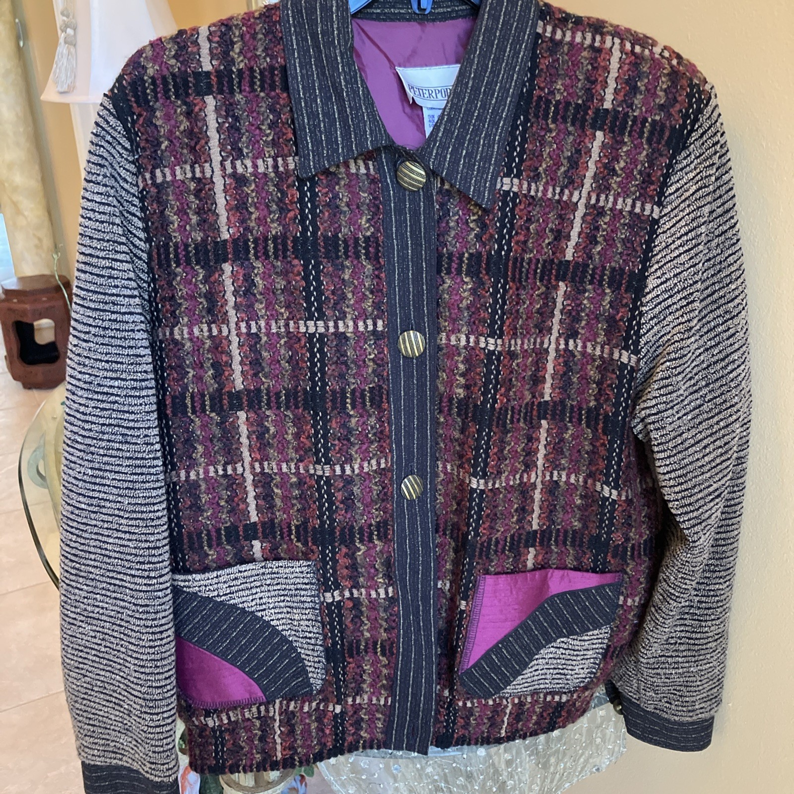 Peter Popovitch  Patchwork Bomber Jacket - Size S… - image 12