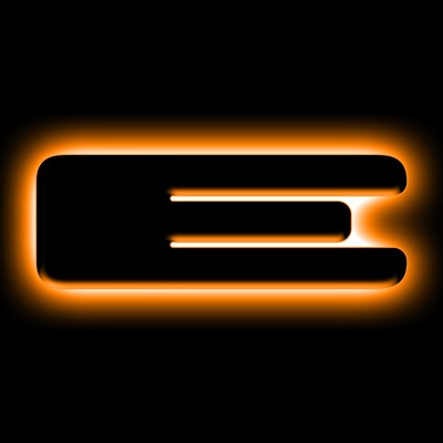 Oracle LED Letter Badge E Matte Black Universal Fit Illuminated Emblem Easy Inst